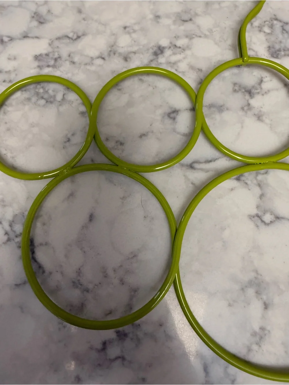 Multi-Ring Lime Green Scarf and Accessory Hanger